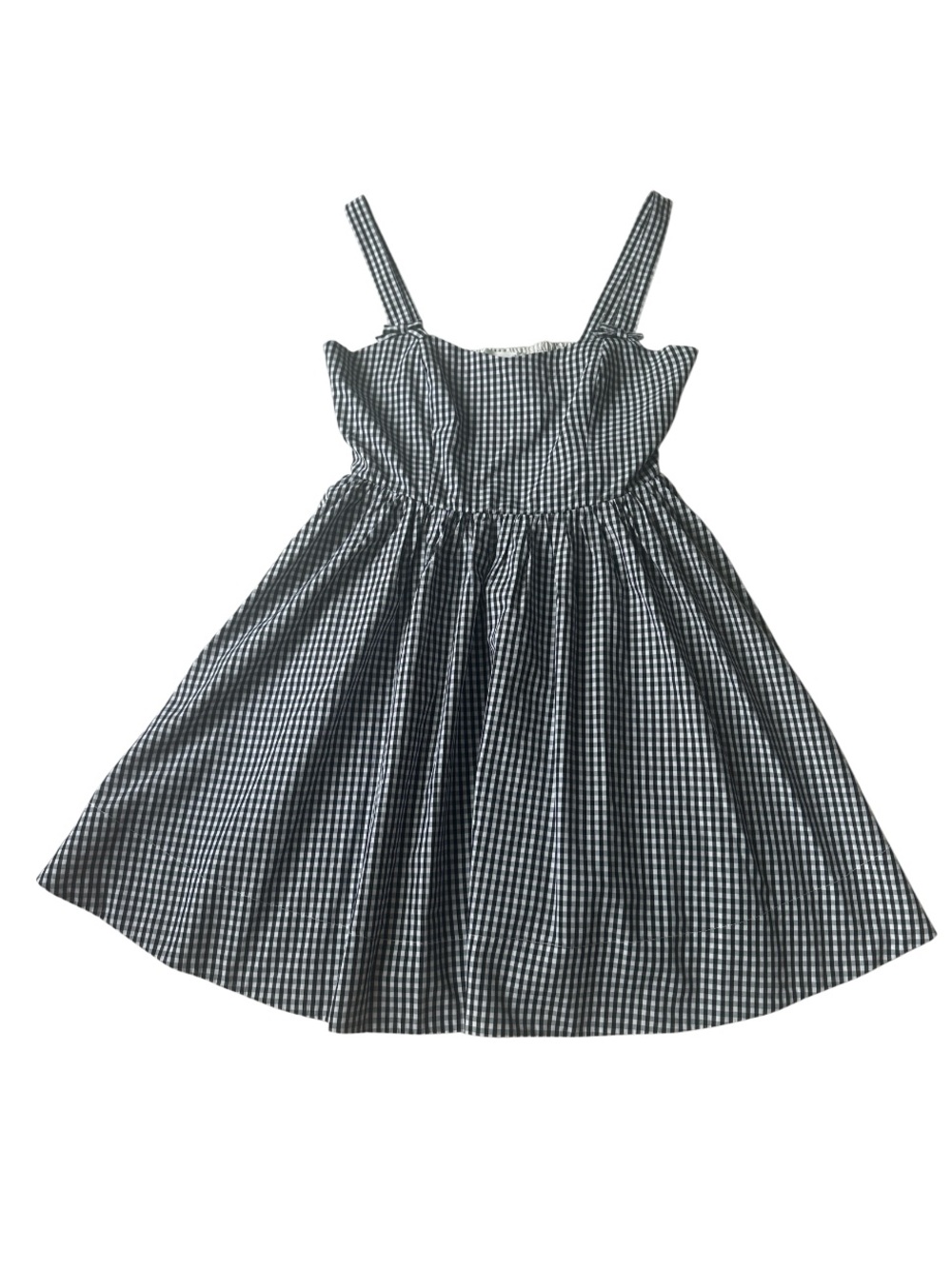 Altar’d State black and white gingham mini dress with delicate bow details